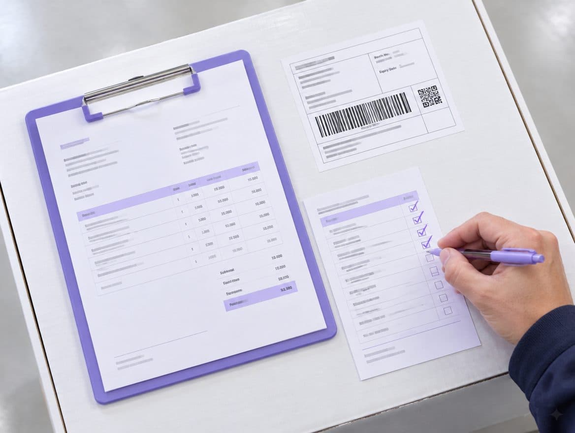 Checking an invoice against a carton label